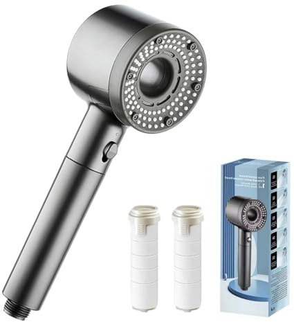 Shower Head, High Pressure Shower Head with 5 Spray Modes, Water Saving Shower Heads with Filter, High Pressure Detachable Handheld Head with Pause Switch