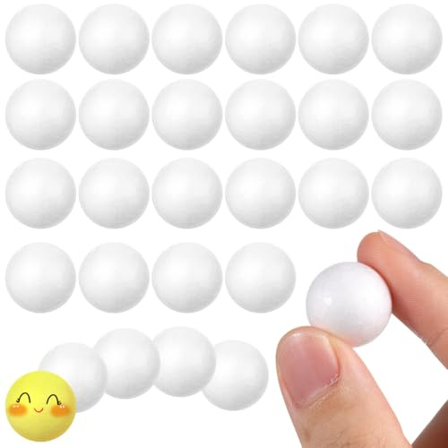 Gadpiparty Styroporkugeln Weiß 200 StüCk 0.79 Zoll Polystyrol Kugeln FüR Basteln DIY Hochzeitsdekoration Und Modellbau