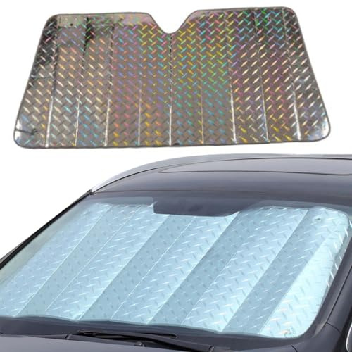 Windshield Sun Shade, Foldable Car Windshield, Heat UV Reflective Sunshade, Blocks UV SunVisor Protector, Car Windscreen Cover, Keep Your Vehicle Cool, Protects Interior from Sun & Dust