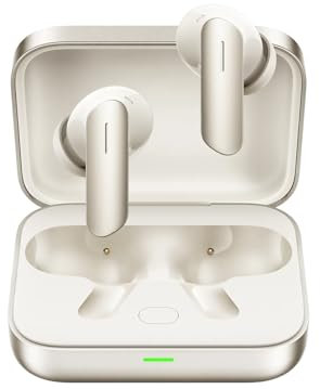 realme Buds Air7 Auriculares con cancelación Activa del Ruido de 52 dB, Controlador de 12,4 mm, reproducción de 52 H, 6 micrófonos, conexión para Dos Dispositivos, Bluetooth 5.4, Base Profunda-Dorado