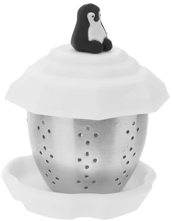 Filtre à Acier Inoxydable Infuseur Animaux Flottants Penguin Outil pour Infuser Épices Réutilisable Facile