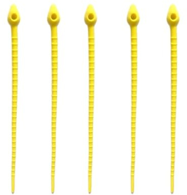 5pcs 18cm Multi-Functional Reusable Silicone Wire Cable Food Grade Zip Ties Household Food Bag Tied Bread