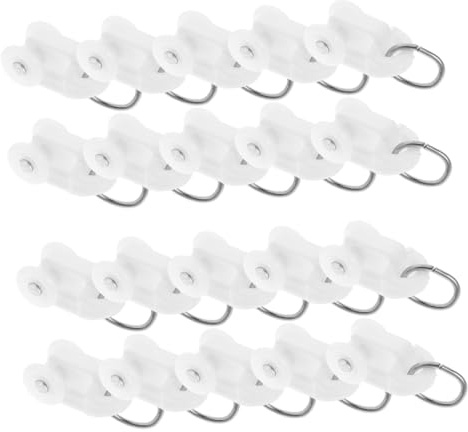 HIAKDOFT 150 Pièces Crochet Rail Rideaux Plastique roulettes Silencieuses Coulissantes Accessoires Rail Glisseurs Robustesse et Glisse Fluide pour Chambre Salon