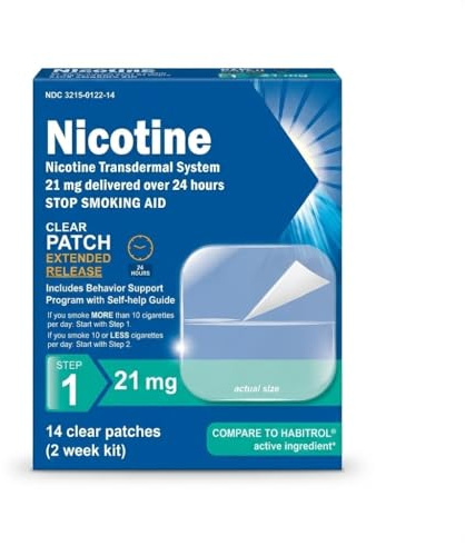 Nicotine Transdermal System Step 1 Stop Smoking Aid 21mg (2 Week kit)