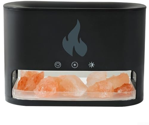 Humidificador eléctrico portátil de llama de simulación con tecnología de niebla y luz nocturna para relajación y aire mejorado en estudios de yoga y oficinas