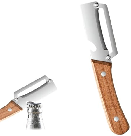 Zero Snag Wooden Peeler with Bottle Opener for Fruit Apple Potato Pumpkin Papaya Carrot (1 pcs)