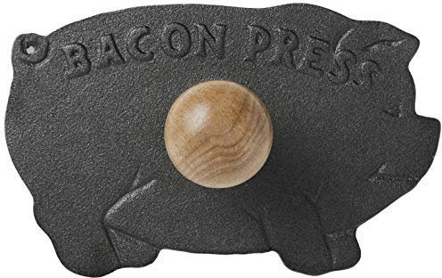 Norpro Speckpresse in Schweineform aus Gusseisen mit Holzgriff, 21,5 cm