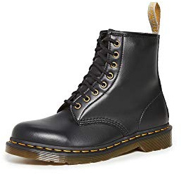 Dr. Martens Unisex Vegan 1460 8 Eye Boot, Black Felix Rub Off, 12 Women/11 Men