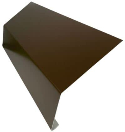 Traufblech 1 m lang Aluminium farbig 0,8 mm (klein, Braun) Zuschnitt 16,5 cm