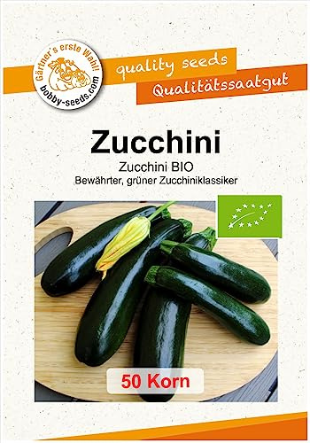 Zucchini BIO Kürbissamen von Bobby-Seeds 50 Korn