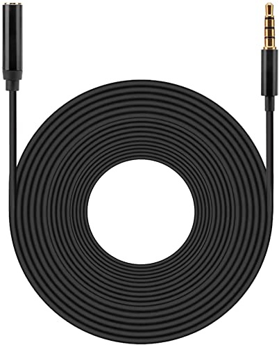 ofone 3.5mm Microphone Extension Cable, Male to Female Mini Mic Cord for iPhone Android Professional Studio Recording Audio TRRS Jack Cables for Headphone Lav Camera (19.7 FT/6 Meters)