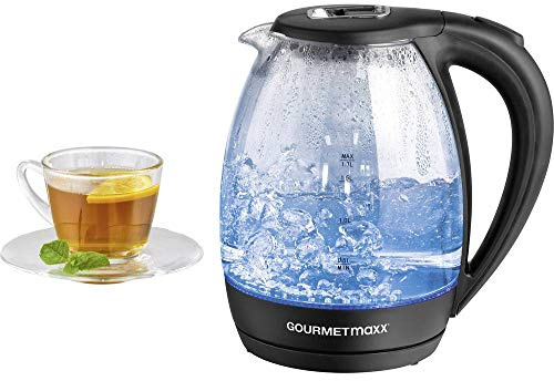 GourmetMaxx 07971 Wasserkocher schnurlos Schwarz, Glas