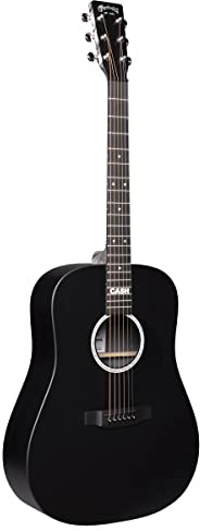 Martin Guitars DX Johnny Cash Signature Edition Acoustic-Electric Guitar with Gig Bag, HPL Construction, Modified D-14 Fret, Performing Artist Neck Jett Black