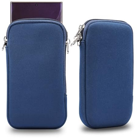Handyholster 6,9 Zoll Neopren-Telefonhülle, universelle Tasche, Umhängetasche mit Reißverschluss, kompatibel mit iPhone 15 14 13 12 Pro Max, Compatible with Samsung S24 S23 S22 S21 Ultra mit Umhängeba