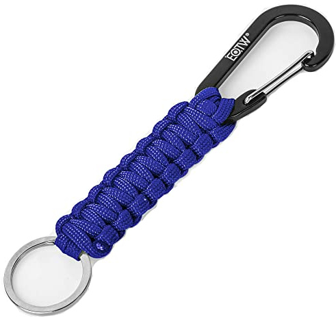 EOTW Paracord Schlüsselanhänger Karabiner Personalisiert Karabinerhaken D Ring Schlüsselband Schlüsselring für Motorrad Auto Camping Wandern Männer Frau Kinder