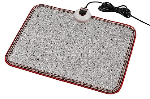 OLYDON Electric Heated Floor Mats Under Desk, Electric Foot Warmer - 230v Toes Warming Heater for Office and Home (Stone Grain)