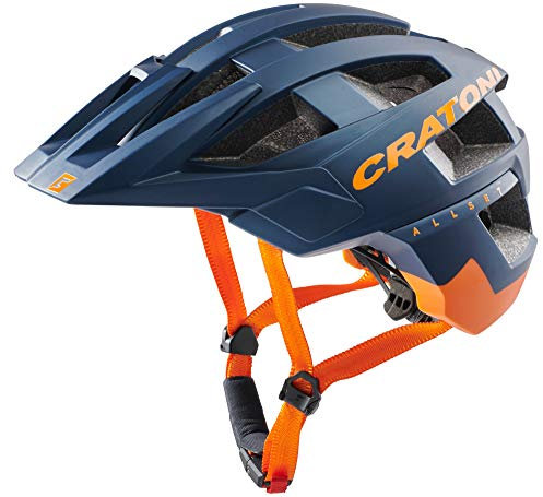 Cratoni Mountainbikehelm Allset Fahrradhelm Inlinerhelm (blau-orange, S/M (54-58 cm))