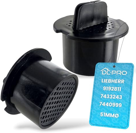 DL-pro 2 x Kohlefilter kompatibel mit Liebherr 7433243 rund 51mm Aktivkohlefilter Luftfilter Filter für Weinkühlschrank Weinschrank Kühlschrank KühlGefrierKombination