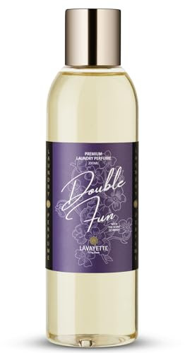 Lavayette Profumo Premium per Lavanderia - Double Fun, Profuma Bucato al Viola - Ideale per Tessuti, Biancheria da Letto, Lenzuola Vestiti Lavati a Mano o in Lavatrice- Odore Fresco - 200ml