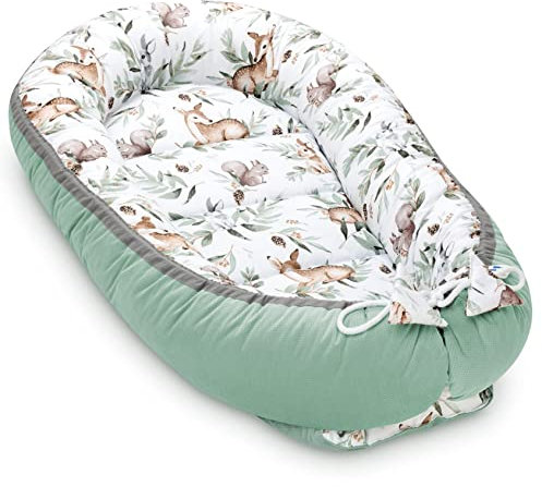 Pepi - Baby-Nest - Nestchen Baby - Baby-Nestchen für Neugeborene - Kuschelnest mit antiallergischer Füllung - Kokon aus Velvet und Baumwolle