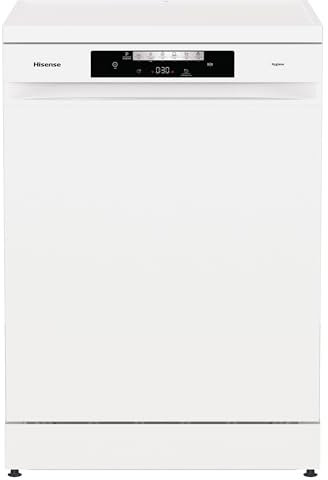 Hisense 14 Place Settings Freestanding Standard Dishwasher, White - D Rated, HS642D90WUK, 597 x 599 x 845 mm (L x W x H)