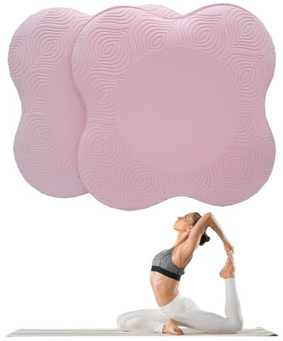 2 Stück Yoga Kniepolster Rutschfest und Verschleißfest Ideal für Yoga Arbeit und Gymnastik Schützen Sie Knie Hände und Ellbogen Während Ihrer Übungen