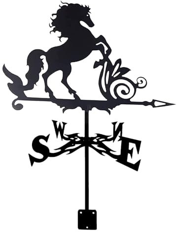 Wetterfahne aus Eisen, Metallprodukte, Dalmatiner, mythisches Pferd, Katze und Maus, Wetterfahne, Messwerkzeuge, Wetterhahn, Windrichtungsanzeige für Terrasse, Hof, Ornament, Dekoration (mythisch