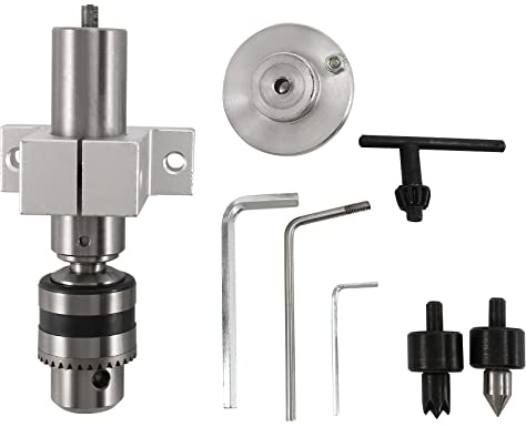 Lobamop Centre de perçage multifonction Live Center avec griffe pour mini machine tournante Centre de bricolage Accessoires de travail du bois