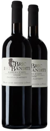 Franco M. Martinetti Bric dei Banditi Barbera Grappa Piemontese 75 cl Vino tinto (Caja de 2 Botellas de 75 cl)