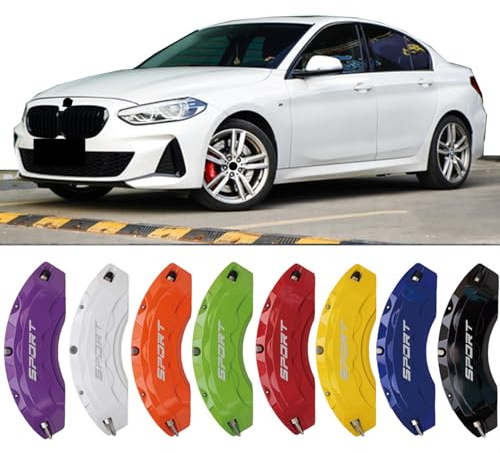 4pc Brake Caliper Covers Compatible Front Rear for BMW 1 SERIES Accessories (Yellow)