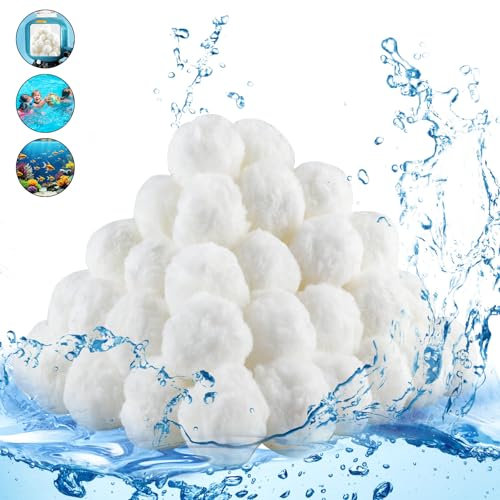 Foydream Filterbälle für Sandfilteranlagen,1300 G Pool Filterbälle Ersetzt zu 46,5 KG Filtersand Für Sandfilter, Poolfilter & Aquarien, Effiziente Reinigung Wiederverwendbar