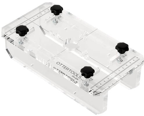 Ottertools Führungshilfe FH-OS Fräshilfe für Oberfräsen kompatibel mit Makita RT0700-C, Bosch GKF550, Milwaukee M18 und Bosch AdvancedTrimrouter (Acryl)