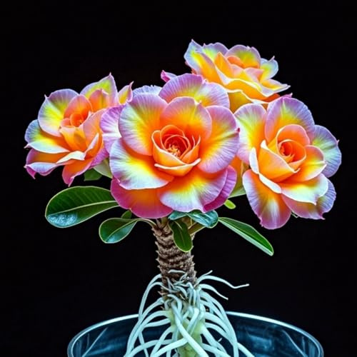 Schön Wüstenrosen-Rhizom, Überraschend wachsend, Winterhart Mehrjährig, Geeignet für Frühling und Herbst, Kein Gießen Erforderlich-1 Rhizom-E