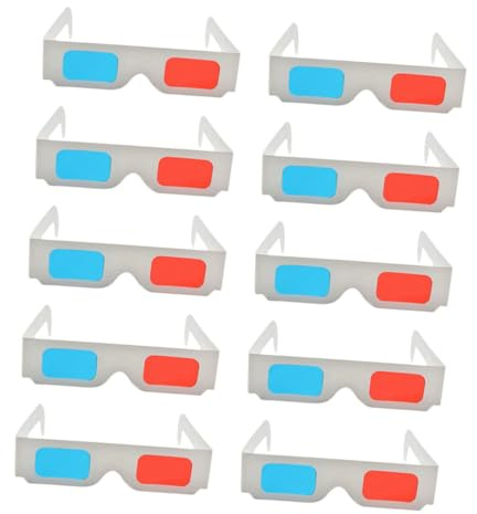 POPETPOP Occhiali 3d in Cartone Anaglifici Rossi e Blu, Set da 50 Pezzi, Taglia Unica per Ragazzo Ragazza e Adulti, per Visione Film 3d, Giochi e Viaggi, Leggeri e Portatili