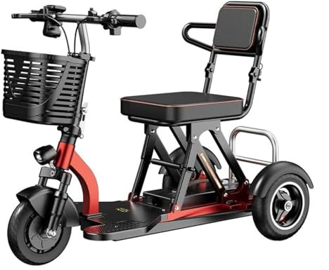 Folding Mobility Scooter for Seniors - Lightweight 3 Wheel Electric Power Chair, Up to 45KM Range with 20AH Lithium Battery, Portable Disabled Electric Mobility Aid Ideal for travelling shopping trips