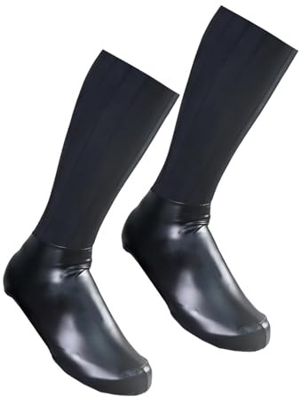 LeeQinersw 2 Piezas Cubierta para Zapatos de Ciclismo Resistente Al Viento con Tejido de Rayas Y Función Antideslizante Adecuada para Viajes en Bicicleta Paseos, Black S