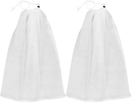 SEWACC Copertura Antigelo per Piante Coulisse, Set 2 Pezzi Non Tessuto Bianco 60x80 Cm, Protezione Antivento per Fioriere e Piante in Vaso, Traspirante e Resistente per Uso Invernale