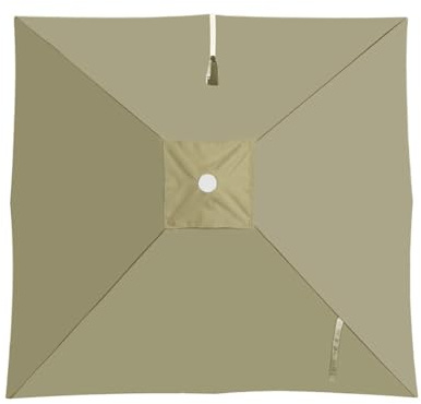 Copertura Di Ricambio Per Ombrellone Da Giardino, Telo Di Rechange Per Parasole A Sbalzo Quadrato/Rettangolare 3x3 2.5x2.5m 4x3m 8 Stecche, Impermeabile E Resistente Ai Raggi UV(Light khaki,3X3m)