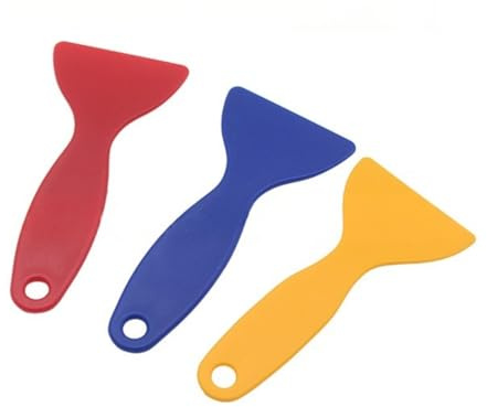 3 pezzi di raschietti in plastica, utensili multiuso per stendere vernice | ideali per rivestimenti in vinile, pellicole oscuranti e decalcomanie, rimozione di resina, raschietto per il ghiaccio