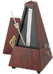 METRONOMO PLASTICO PIRAMIDE - Wittner (855111) (Sistem Malzel) (Con Campana) (Caoba)