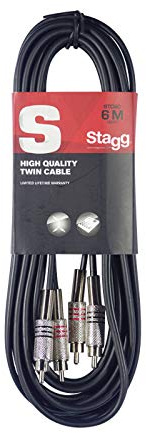Stagg STC6C Câble audio RCAM-XLRF 6 m Noir