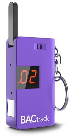 BACtrack Keychain Breathalyzer (Purple) | Ultra-Portable Pocket Keyring Alcohol Tester for Personal Use