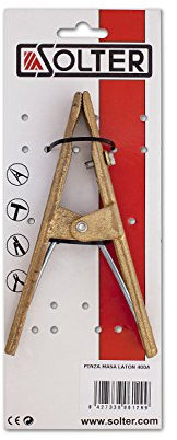 Solter Pinza de Masa de Latón 200A para Soldadura MMA/TIG – Alta Conductividad, Diseño Ergonómico, Norma EN 60974-13