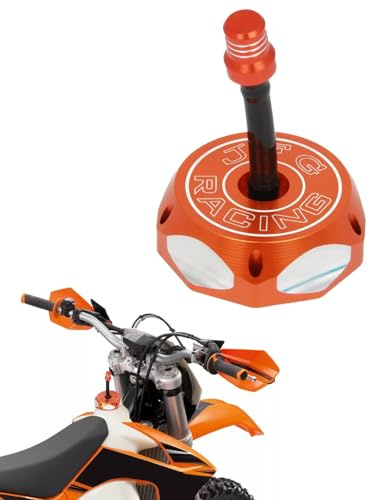 Motorrad Tankdeckel,Billet Tankdeckel Abdeckung Schlauch Entlüftung-Orange | für SX EXC MXC LC4 EGS 50 85 105 125 200 250 300 350 360 380