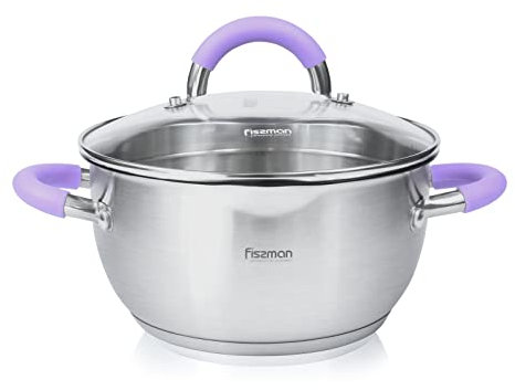 Fissman Classic Edelstahl-Kochtopf mit Deckel 24x12.5cm(4.7LTR)