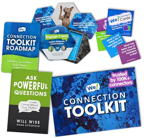 We! Connection Toolkit with Ice Breaker Cards, Book & Team-Building Kit | Includes Connect Cards, Engage Cards, Roadmap to Connection, Ask Powerful Questions book & Masterclass access