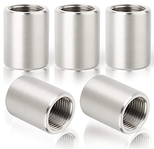 ERGAOBOY 5 piezas de acoplamiento para tubería de acero inoxidable 304, conector recto hembra BSP de 3/8 x hembra BSP de 3/8, adaptador para tubería