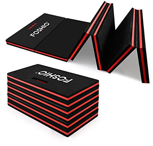 FOSHIO Werkstattmatt Autoreparatur Matte Kniekissen Sitzkissen, Rollbrett Werkstatt klappbar Montage Dickes Schwammpad als Werkstatthocker/Klappsitz verwendbar, 117 x 40 x 3 cm