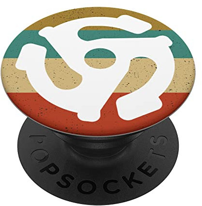 Adaptador retro de vinilo de música vintage 45 rpm PopSockets PopGrip Intercambiable