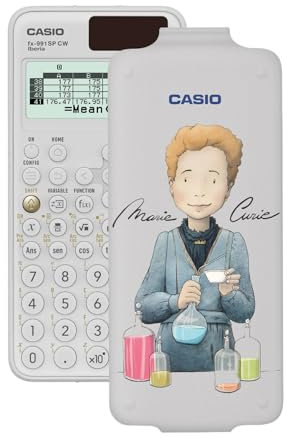 Casio FX-991SP CW, wissenschaftlicher Taschenrechner mit Marie Curie, illustriert von Raquel Riba Rossy, empfohlen für den spanischen und portugiesischen Lebenslauf, mehr als 560 Funktionen, Solar,